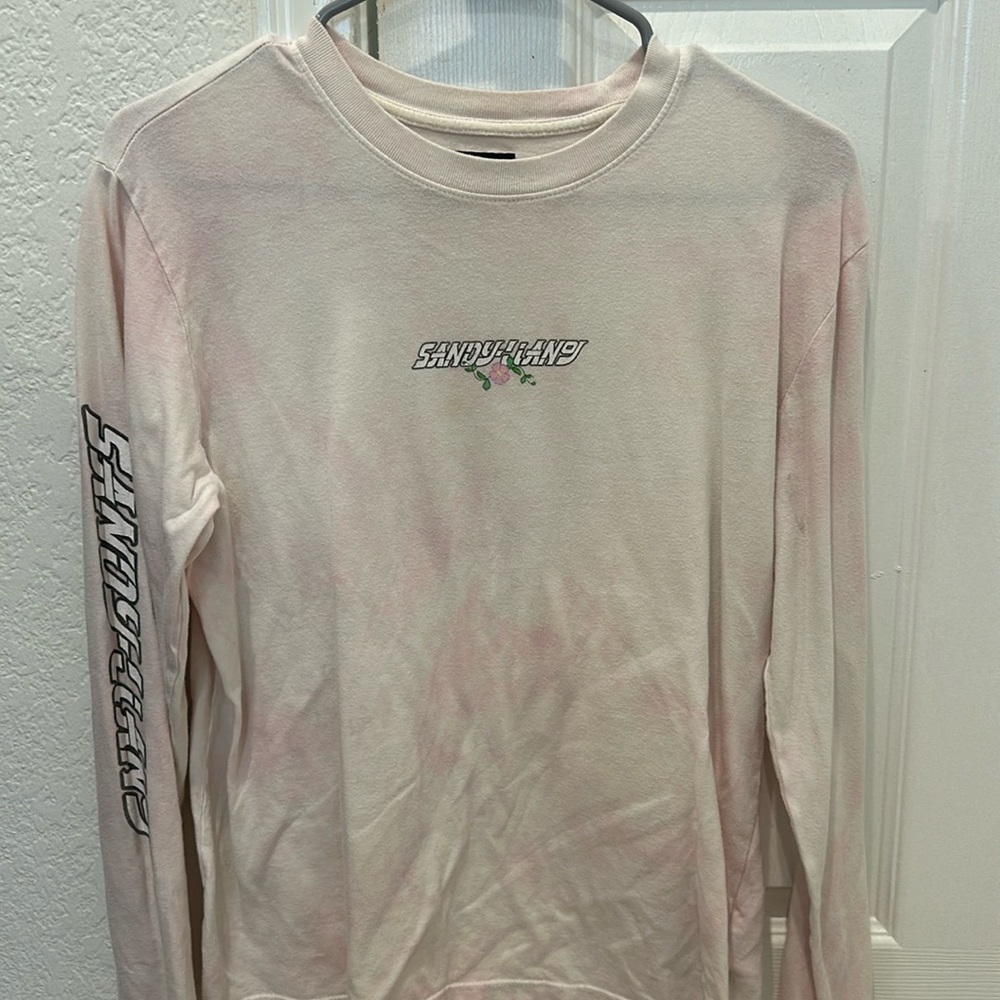 Vans x Sandy Liang pink long sleeve women's tee!!